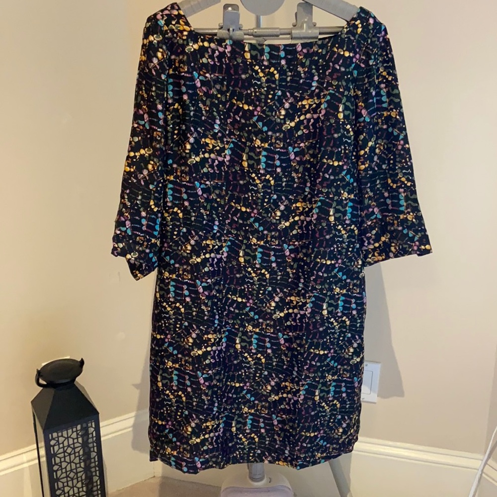 Milly 100% silk boat neck dress